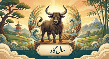 تصویر حیوان سال گاو در چرخه دوازده‌گانه