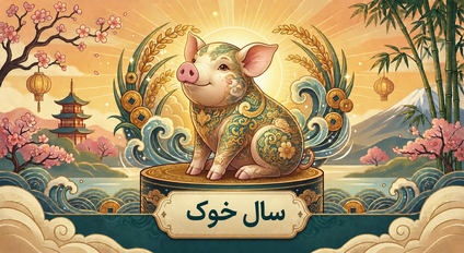 تصویر حیوان سال خوک در چرخه دوازده‌گانه
